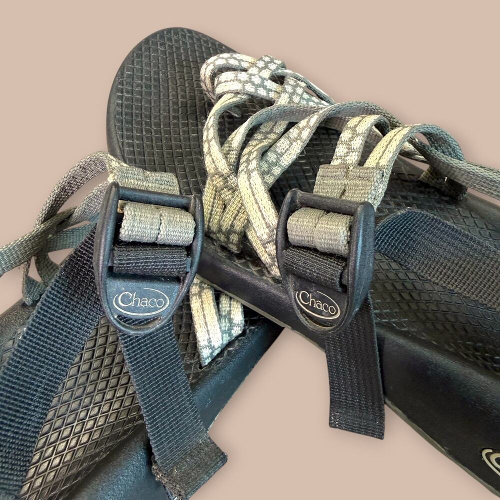 Chaco Vibram Performance Sports Dual Straps Sandals Women Size 9 Light Beam Gray - Picture 6 of 9